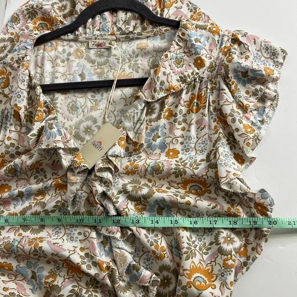 Faherty Carmen Floral Midi Wrap Dress Size Large - Picture 5 of 12